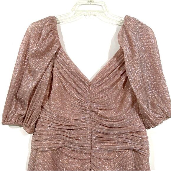 Jonathan Simkhai Shimmer Nina Plisse Mini Dress Sz 6 Fairy Coquette Ballet Party - Picture 6 of 11